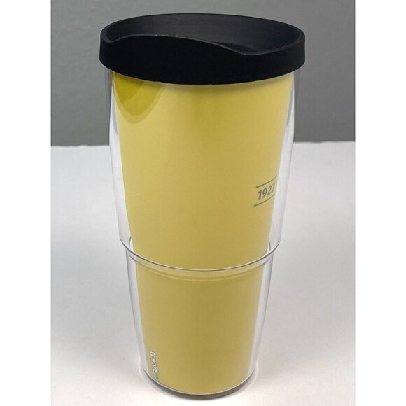 TERVIS 24oz Yellow Edward Jones 100th Anniversary Insulated Lidded TUMBLER EUC - Picture 2 of 6